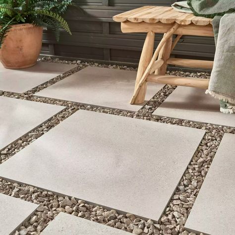 Homestone Sand Outdoor Tile (59.2x59.2cm) 2 Pack - Tile Warehouse Beige Garden Tiles, Cream Patio Paving, Sandstone Crazy Paving, Natural Sandstone Paving, Sandstone Paving, Outdoor Tiles, Tile Samples, The Hamptons, Vinyl