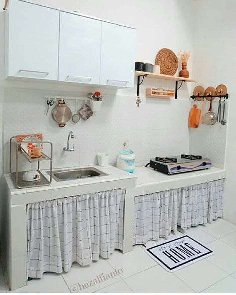 Studio Room Design, Tiny Kitchen Design, Simple Kitchen Design, Kitchen Interior Design Decor, Kitchen Design Plans, Simple Kitchen, Tiny Kitchen, Kitchen Set, Home Design Decor