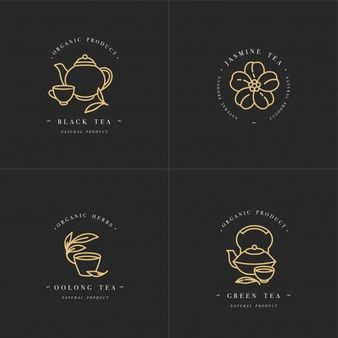 Herb Logo Design, Herb Logo, Different Teas, Tea Logo, Circle Logo Design, Coffee Shop Logo, Tea Cafe, Logos Ideas, Organic Logo