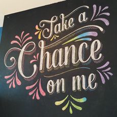 Drawing Typography, Take A Chance On Me, Lauren Hom, Lettering Drawing, Inspiration Typographie, Kitchen Chalkboard, Hand Lettering Styles, Artistic Ideas, Chalkboard Lettering