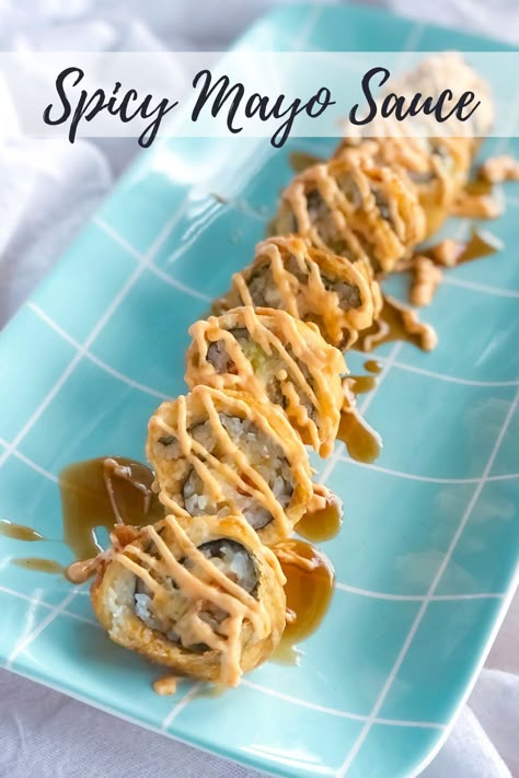 Spicy Mayo Sauce (Sushi Mayo) Spicy Sushi Mayo, Sushi Dipping Sauce Recipes, Sushi Mayo Sauce, Japanese Spicy Mayo Recipe, Spicy Mayo Recipe Sushi, Spicy Mayo Sushi, Japanese Spicy Mayo, Sushi Mayo, Sushi Sauces