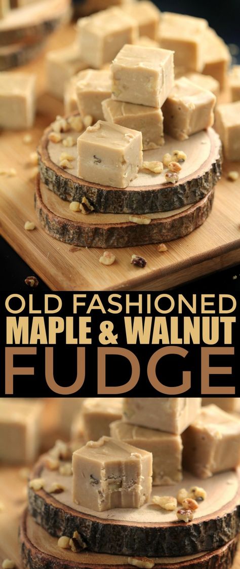 Maple Walnut Fudge, Maple Fudge, Maple Syrup Recipes, Walnut Fudge, Cream Butter, Homemade Fudge, Christmas Candy Recipes, Maple Walnut, Super Rich