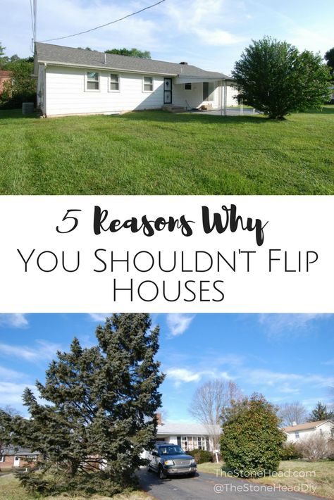 Kier here! With first hand experience I can tell you flipping houses isn't for everyone. Before you start, here are 5 reasons why you SHOULDN'T flip houses (and then I encourage you to flip houses anyway!) #flippinghouses #remodel #renovation How To Start Flipping Houses, Flip Houses How To Start, Flipping Houses Before And After, House Flip Ideas, Fix And Flip Houses Ideas, How To Flip A House, Flipping Houses For Beginners, House Flipping Before And After, House Flipping Ideas