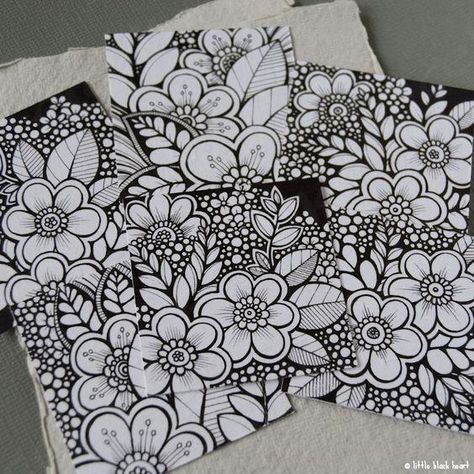 celebrating the simplicity of black ink on white paper, combined with a lovely floral pattern design. one of 6 in a little series i made. (as seen in group pics.) this original artwork measures exactly 2 inch x 2 inch.  ... daha fazla Zen Doodle Art, Group Pics, Feather Painting, Floral Pattern Design, Zentangle Drawings, Doodle Art Designs, Pink Feathers, Zen Art, Watercolour Paper