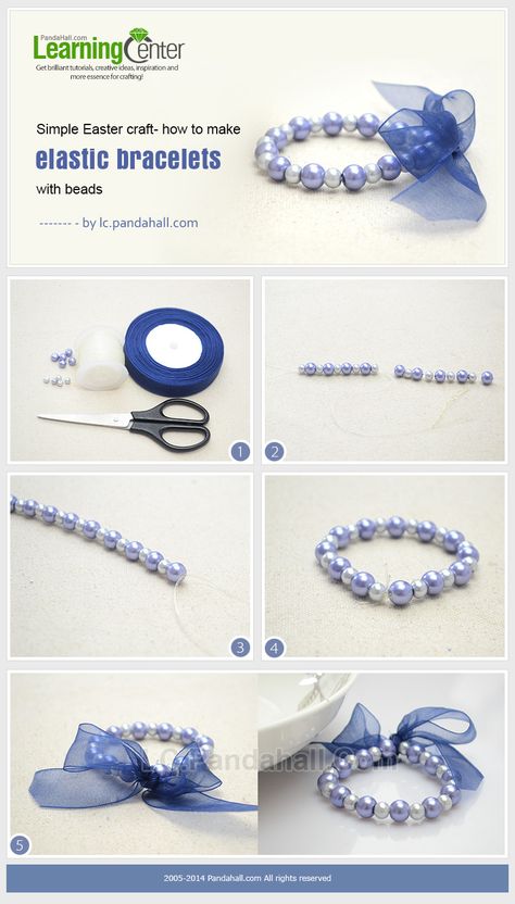 3 Simple Steps on How to Make an Elegant Elastic Pearl Bracelet with Ribbon ขวดโหล Mason Jar, Bracelet With Ribbon, Ribbon Bracelet, Ribbon Bracelets, Making Bracelets, Ribbon Jewelry, Pola Gelang, Gelang Manik, Handmade Jewelry Tutorials