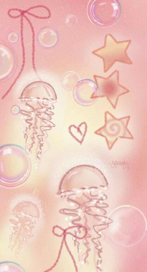 Wallpapers Ponsel,Wallpapers iPhone Dekorasi Bohemia, Pink Jellyfish, Wallpaper Doodle, Soft Wallpaper, Iphone Wallpaper Photos, Cute Simple Wallpapers, Iphone Wallpaper Themes, Pink Wallpaper Iphone, Cute Patterns Wallpaper