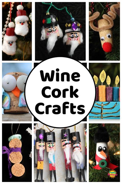 Cool ways to give your corks a second life in the form of adorable ornaments, gifts, kids activities and more! #happyhooligans #WineCorks #CorkCraft #Kids #Crafts #Activities #Cork #Ornaments Christmas Homemade Ornaments, Santa Crafts For Kids, Christmas Cork Ornaments, Mothers Day Crafts Preschool, Santa Craft, Ornaments Diy Kids, Nutcracker Christmas Tree, Spring Arts And Crafts, Cork Crafts Christmas