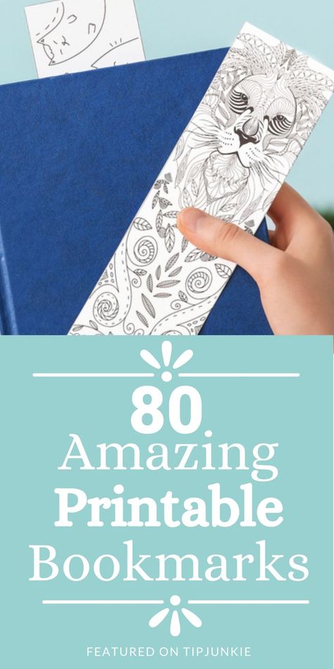 80 Amazing Free Printable Bookmarks You’ll Love to Make Featured on Tip Junkie Bookmarks To Make, Bookmarks Diy Kids, Coloring Bookmarks Free, Bookmarks Coloring, Free Educational Websites, School Bookmarks, Free Printable Bookmarks, Free Printable Crafts, Bookmark Printing