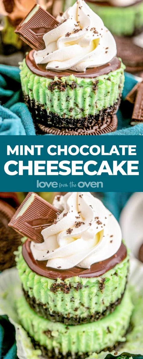 Mint Cheesecake Bars, Andes Mint Mini Cheesecakes, Choc Mint Cheesecake, Andes Mint Cheesecake, Stunning Desserts, Mint Chocolate Cheesecake, Andes Mints, Chocolate Cheesecake Recipe, Desserts With Chocolate Chips