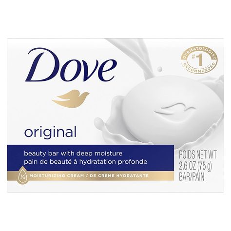 Item Form	Bar
Skin Type	Sensitive
Brand	Dove
Scent	Fresh
Material Feature	Natural, Cruelty Free
About this item
LOCK IN MOISTURE: Dove Original Beauty Bar is the classic white bar cleanser you trust to nourish and pamper skin and give you softer, smoother, more radiant-looking skin
EFFECTIVE CLEANSER: Gently wash away dirt and germs, for use every day on body, face, and hands. This Dove Beauty Bar creates luxurious lather and won’t dry your skin like ordinary bar soaps Best Bar Soap, Dove Bar Soap, Dove Bar, Dove Beauty Bar, Bar Original, Pamper Skin, Dove Soap, Dove Beauty, Gentle Skin Cleanser