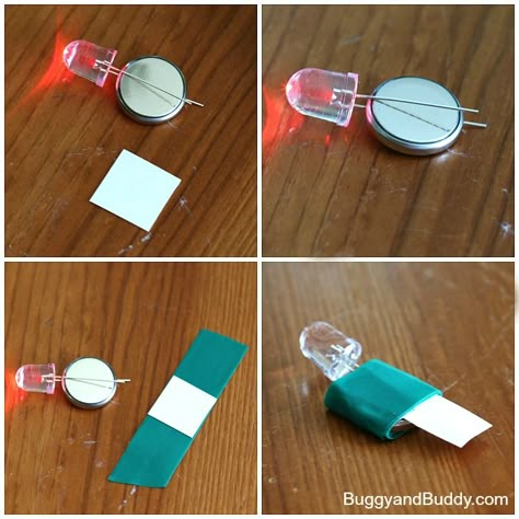 how to make LED throwies that turn off and on Led Throwies, Dollhouse Lighting, Diy Lampe, Led Projects, Kid Experiments, Clip Lights, Science Activities For Kids, Stem For Kids, Led Diy