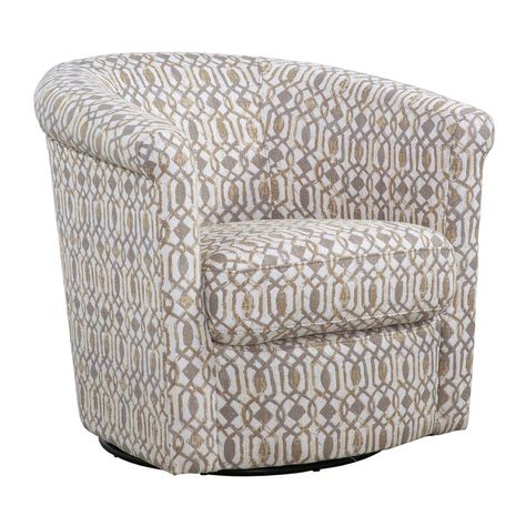 Winston Porter Pinehill Swivel Barrel Chair & Reviews | Wayfair Small Tv Room, Tufted Leather, Swivel Barrel Chair, Swivel Chairs, Swivel Accent Chair, Chair Bed, Leather Ottoman, Barrel Chair, Chair Fabric