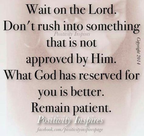 It is hard, but don't rush it. Wait on the Lord! Waiting On Gods Timing, The Lord Quotes, Gods Timing Quotes, Timing Quotes, Lord Quotes, Wait On The Lord, Waiting On God, Faith Encouragement, Spiritual Encouragement