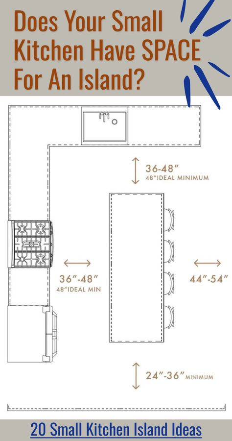 Kitchen Small With Island, Island Narrow Kitchen Layout, Single Run Kitchen, Kitchen Island Ideas For Narrow Kitchens, Kitchen Island Ideas For Small Spaces, Kitchen Small Island With Seating, Kitchen Layout No Island, Kitchen Island With Oven And Stovetop, Small Kitchen With Sink In Island