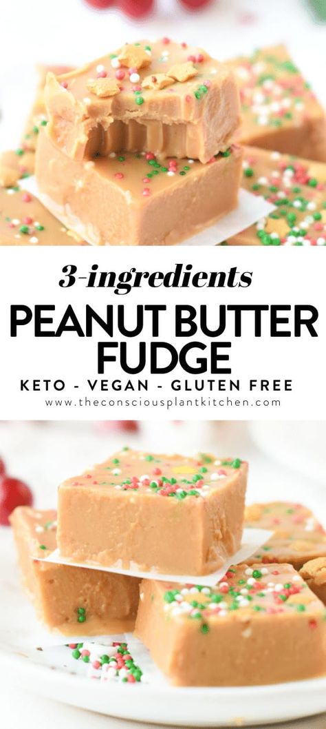 Antinflammatory Recipes, Healthy Fudge Recipe, Scd Desserts, 3 Ingredient Fudge Recipe, Coconut Oil Fudge, Healthy Fudge, Gluten Free Fudge, Peanut Butter Fudge Recipe, Peanut Butter Fudge Easy