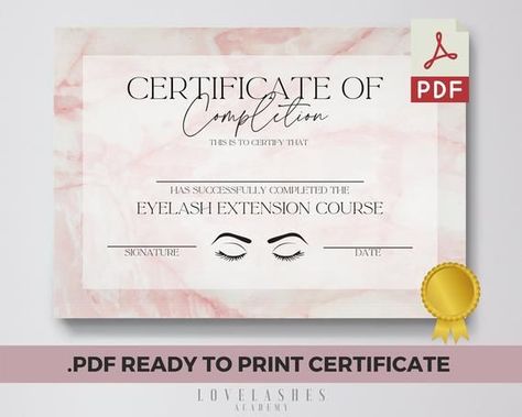 Pink Marble Eyelash Extension Course Certificate of - Etsy UK | Eyelash extension course, Eyelash extensions, Eyelashes Lash Manual, Eyelash Extension Course, Diy Candle Labels, Eyelash Technician, Gold Printable, Soap Labels, Printable Certificates, Certificate Of Completion, Diy Templates