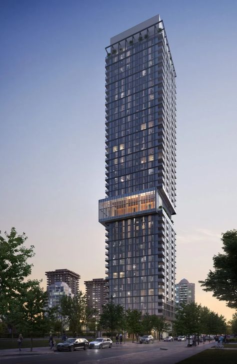 Highrise Apartment, Residential Skyscraper, Condominium Architecture, British Colombia, High Building, Big Building, Exterior Rendering, Park House, Tower Design