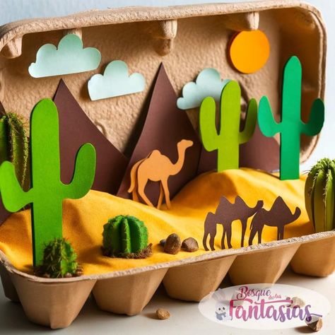 Farm Crafts For Middle School, Diy Animal Habitat Project, Diarama Ideas For Kids How To Make, Desert Project For School, Desert Art Projects For Kids, Desert Habitat Projects For Kids, Animals Projects For Kids, Diaroma Ideas Projects, Habitat Projects For Kids