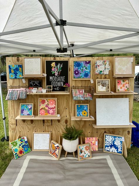 Art Fair Set Up, Art Market Ideas, Art Booth Display Ideas, Art Market Booth, Art Show Display Ideas, Art Show Booth, Art Festival Booth Display, Festival Booth Display, Art Festival Booth