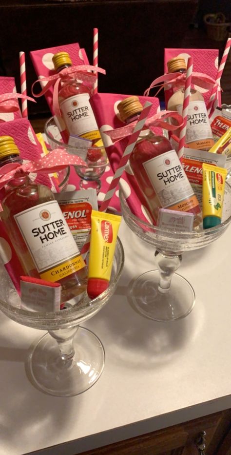 Wine Glass Set Up For Party, Galentines Gifts Ideas Girls Night, Black Galentines Party Ideas Girls Night, Galentines Party Ideas Girls Night Gifts, Girls Night Goodie Bags, Galentines Girls Night In, Galentines Party Adult, Lady Night Party Ideas, Valentine Girls Night