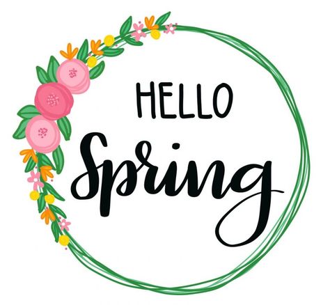 Hello Spring Hand Lettered Printable Hand Lettering Printables, Amy Davidson, Creative Bookcases, Spring Drawing, Spring Svg, Inspirational Printables, Spring Boards, Logo Floral, Floral Printables