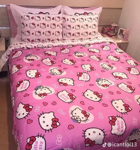 Hello Kitty Bedspread, Hello Kitty Comforter, Hello Kitty Bedsheets, Y2k Bedsheets, Hello Kitty Bed Sheets, Cama Da Hello Kitty, Hello Kitty Furniture, Hello Kitty Room Decor, Hello Kitty Bed