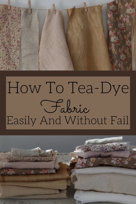 Dyeing With Tea, How To Dye Fabric With Tea, Tea Bag Dyeing Fabrics, Diy Plant Dye, How To Plant Dye Fabric, How To Tea Stain Fabric Diy, How To Dye Clothes Naturally, How To Tea Dye Cotton Fabric, Natural Dies Diy