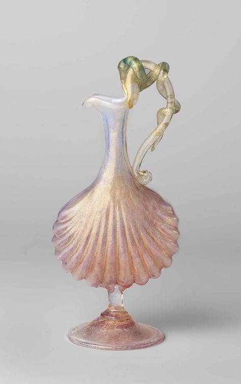 Two small vases, Salviati Dott. Antonio, c. 1885 - c. 1890 Deco Theme Marin, Mermaid Aesthetic, Arte Inspo, Dream House Decor, Aphrodite, Sake, Art Nouveau, Glass Vase, Glass Art