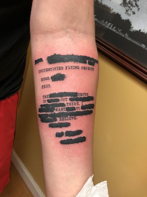 None Of This Is Real Tattoo, No Means No Tattoo, North Tattoo Ideas, The X Files Tattoo, The Used Tattoo, Xfiles Tattoo, X Files Tattoo, North Tattoo, 666 Tattoo