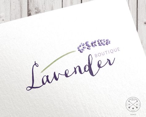 Lavender Logo Design, Lavender Logo, Script Logo Design, Wildflower Centerpieces, Craft Boutique, Paris Flowers, Lavender Tattoo, Logo Watercolor, Lavender Flower