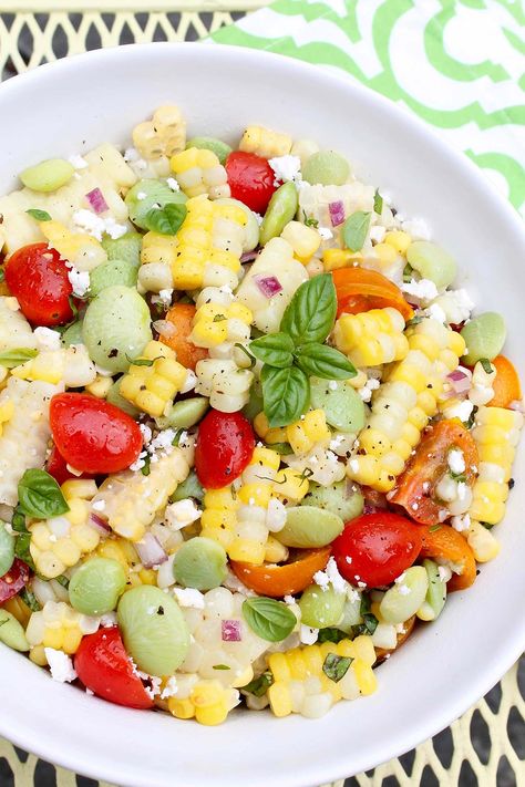 Succotash Salad – The Fountain Avenue Kitchen Succotash Salad, Summer Succotash, Succotash Recipe, Fresh Summer Salad, Food Innovation, Seasonal Produce, Fast Healthy Meals, Summer Eating, Rabbit Food