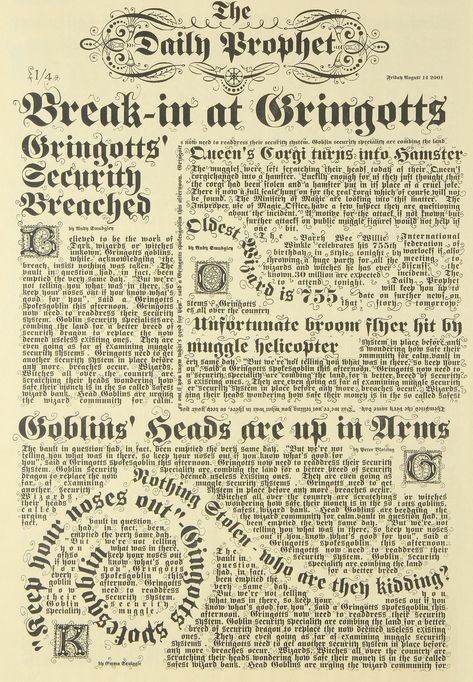 Witch Weekly, The Quibbler, Harry Potter Newspaper, The Ministry Of Magic, Dark Academia Posters, Harry Potter Birthday Cards, Cafe Poster, Vintage Paper Printable, Daily Prophet