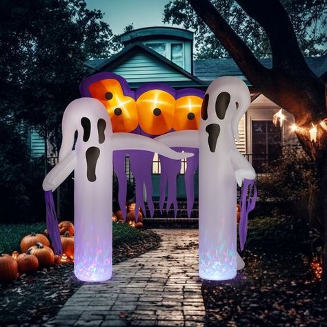 ¬†¬†8.2,5.5,9.8..√©. Cute Halloween Decorations, Arch Decoration, Outdoor Inflatables, White Ghost, Inflatable Decorations, Halloween Inflatables, Halloween Outdoor, Halloween Displays, Witch Decor