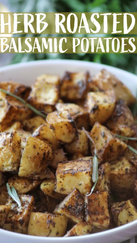 Balsamic Vinegarette Recipe Dinners, Balsamic Side Dishes, Balsamic Glaze Potatoes, Balsamic Chicken Sides, Balsamic Roasted Potatoes, Balsamic Chicken Side Dishes, Balsamic Vinegarette Recipes, Ways To Use Balsamic Vinegar, Recipes With Balsamic Glaze