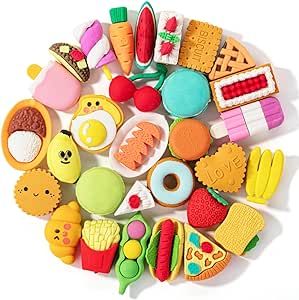 Mr. Pen- Food Erasers, 30Pcs, Take Apart Erasers, Fun Erasers for Kids, Food Erasers for Kids, Mini Erasers for Kids, Puzzle Erasers for Kids, Pencil Erasers for Kids, Pull Apart Erasers, 3D Erasers Fun Erasers, Puzzle Erasers, Food Erasers, Animal Erasers, Mini Erasers, Egg Fillers, Easter Egg Fillers, Classroom Rewards, School Supplies Shopping