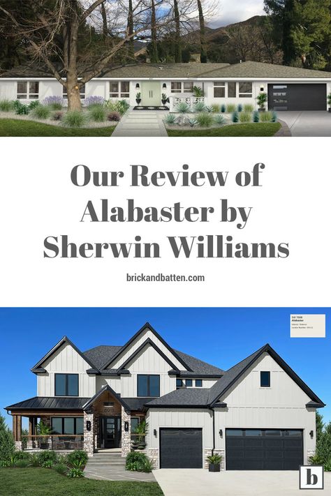 Sherwin Williams Exterior House Colors, Green Exterior House Colors, Off White Paint Colors, Off White Paint, Exterior House Colors With Brown Roof, Exterior House Colors Ranch Style, Exterior House Colors Stucco, Exterior House Colors Combinations, Ranch House Exterior