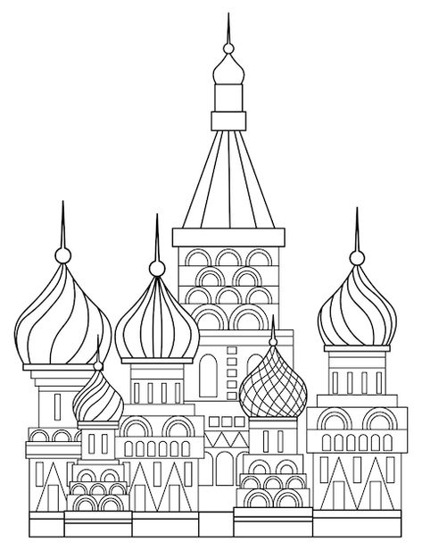 Moscow saint basil's cathedral church dr... | Premium Vector #Freepik #vector #cathedral #church #christian #christian-religion Cathedral Drawing, Church Drawing, Saint Basil's Cathedral, St Basils Cathedral, Church Christian, St Basil's, Graph Paper Drawings, Eye Sketch, Russian Culture