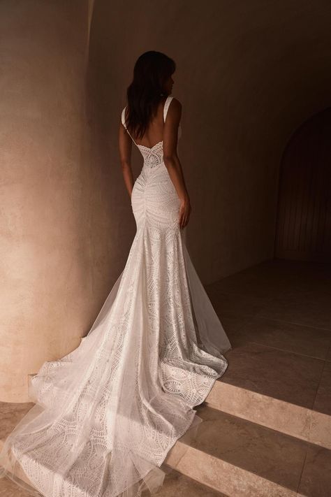 Sienna in Lace | Fit and Flare Gown – Grace Loves Lace US Pretty Wedding Dresses, White Wedding Dress, Dream Wedding Ideas Dresses, Grace Loves Lace, Bohemian Wedding Dresses, Wedding Dress Inspiration, Bohemian Wedding, Dream Wedding Dresses, Fancy Dresses