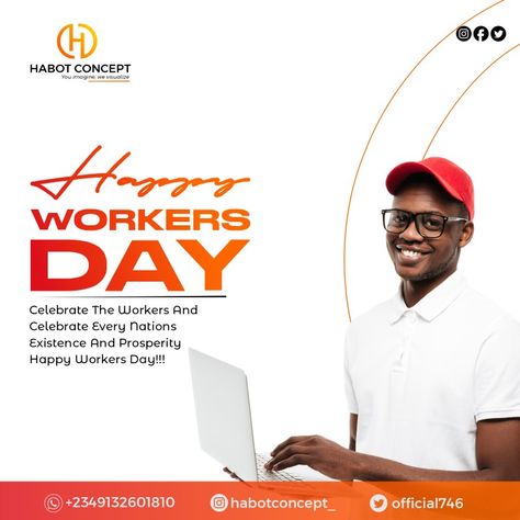 Workers Day, New Month, Flyer Design, Special Day, Social Media, Celebrities, Design