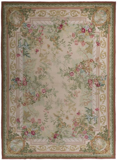 Rosecliff Oriental Rug Style #: 7071CG  (also comes in needlepoint) Shabby Chic Rugs, Victorian Area Rugs, Rugs Pink, Shabby Chic Rug, Neoclassical Interior, Carpet Decor, Dollhouse Printables, Decor Shabby Chic, Beautiful Rugs