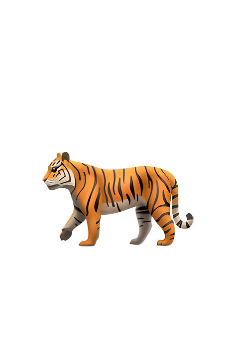 The emoji 🐅 depicts the face of a tiger, with its characteristic orange and black stripes. The tiger's face is shown in profile, with its head facing to the left. The tiger has two pointy ears, black whiskers, and a black nose. Its eyes are yellow and black, with a fierce expression. The emoji is designed to look realistic and detailed, with shading and texture to give the impression of fur. Overall, the emoji captures the majestic and powerful appearance of a tiger. Tiger Emoji, Ios Png, Emojis Iphone, Apple Emojis, Fierce Expression, Ios Emoji, Iphone Emoji, Emoji Iphone, Beautiful Tiger