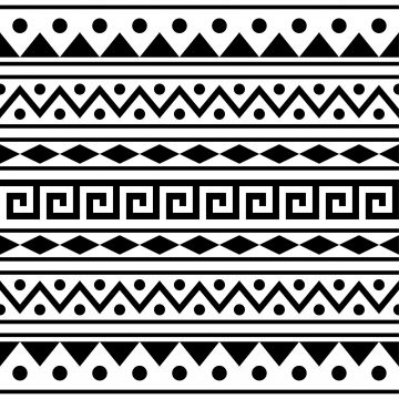 aztec pattern motifs ethnic seamless pattern vector in black and white color Reka Bentuk Dalaman, Art Chicano, Tattoo Black And White, Pola Bordir, Motif Art Deco, Aztec Art, Abstract Geometric Art, Tattoo Black, African Pattern