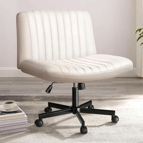 Amazon.com: PUKAMI Criss Cross Chair,Comfy Cross Legged Office Desk Chair No Wheels,Cute Makeup Vanity Chair,Fabric Modern Swivel Height Adjustable Mid Back Wide Seat Computer Task Chair for Home Office(Beige) : Home & Kitchen Cute Makeup Vanity, Bankers Chair, Home Office Modern, Cross Legged, Vanity Chair, Office Desk Chair, Home Office Chairs, Task Chair, Upholstered Furniture