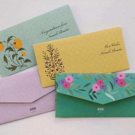 Emans Packaging prints the paper envelopes at wholesale rate Printed Envelopes Design, Personalized Money Envelopes, Shagun Envelopes Personalised, Money Cover Ideas, Envelope For Money Gift Wedding, Custom Envelope Design, Wedding Gift Envelope Ideas, Handmade Money Envelopes, Money Envelopes Design