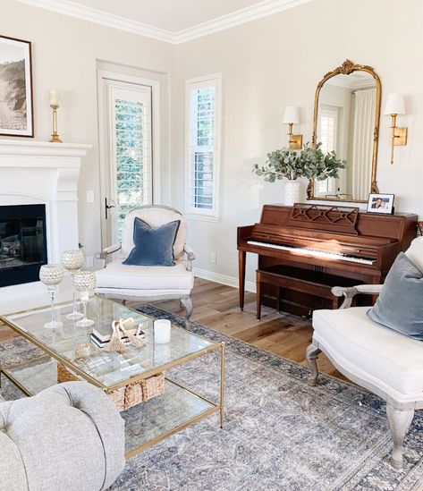 Living Room Decor With Piano, Living Room With Piano, Piano Room Decor, Piano Living Rooms, A Thoughtful Place, Parlor Room, Piano Decor, Piano Room, Livingroom Layout