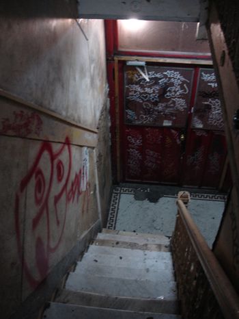 Crappy NYC apartment building. Trashed Apartment Aesthetic, Bad Apartment Aesthetic, Dystopian Apartment Building, Creepy Apartment Building, Apartment Buildings Aesthetic, Run Down Apartment Interior, Rundown Apartment Building, Dirty Apartment Aesthetic, Cheap Nyc Apartment