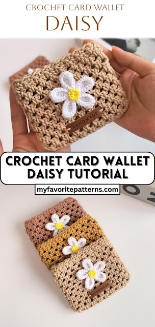 Crocheting is a versatile and rewarding craft that allows you to create beautiful and practical accessories. In this tutorial, we’ll show you how to make a charming crochet card wallet with a delightful daisy pattern. The wallet not only keeps your cards organized but also adds a touch of handmade beauty to your daily life. […] Diy Crochet For Beginners, Daisy Tutorial, Knitting Bag Tutorial, Wallet Pattern Free, Wallet Crochet, Backpack Pattern Sewing, Tutorial Knitting, Wallet Simple, Crochet Wallet