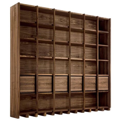 Bookcase Library, Modular Shelves, French Bookcase, Lake Houses Exterior, Walnut Bookcase, Living Room Wall Units, Bookcases For Sale, Library Bookcase, Joinery Details