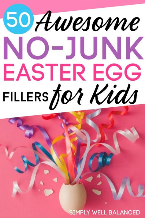 Awesome Easter Egg filler ideas for kids that aren't just a bunch of junk. Perfect for your next Easter egg hunt! What to put inside plastic Easter eggs. Tons of Easter egg stuffers for toddlers, kids and tweens. #easter #spring #easteregghunt #kids #toddlers Easter Egg Filler Ideas, Egg Filler Ideas, Easter Egg Stuffers, Egg Stuffers, Unique Easter Eggs, Filler Ideas, Easter Eggs Kids, Easter Egg Fillers, Egg Fillers