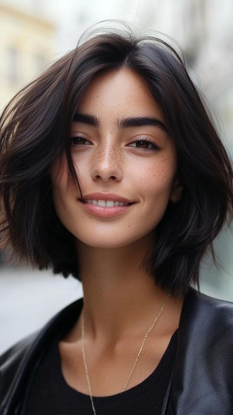 A bob haircut for thick hair is a fantastic choice if you want to embrace your natural volume. With options like layered bobs or sharp, clean cuts, you can shape your thick hair into a sleek, structured style that�s both versatile and easy to maintain, from day to night. Bob Haircut For Thick Hair, Thick Bob, A Bob Haircut, Bob Haircuts For Thick Hair, Haircuts For Thick Hair, Layered Bobs, Asymmetrical Bob, A Bob, Haircut For Thick Hair